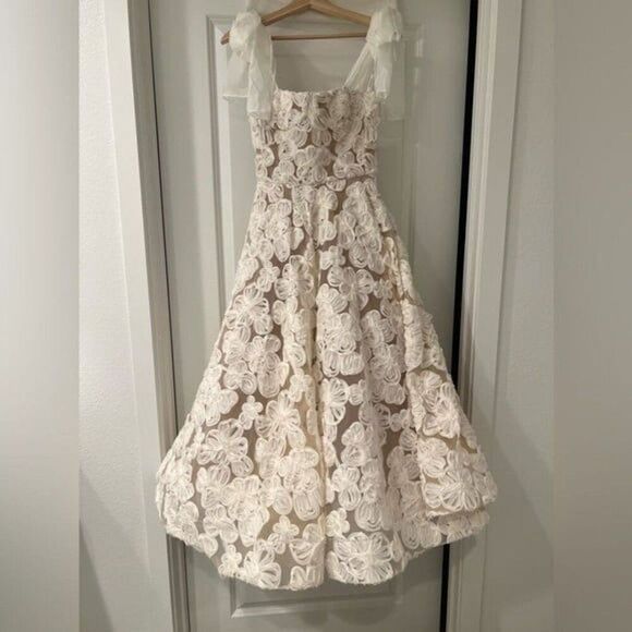 NEW BRONX AND BANCO SABRINA WHITE MIDI DRESS Size S available - Picture 6 of 14